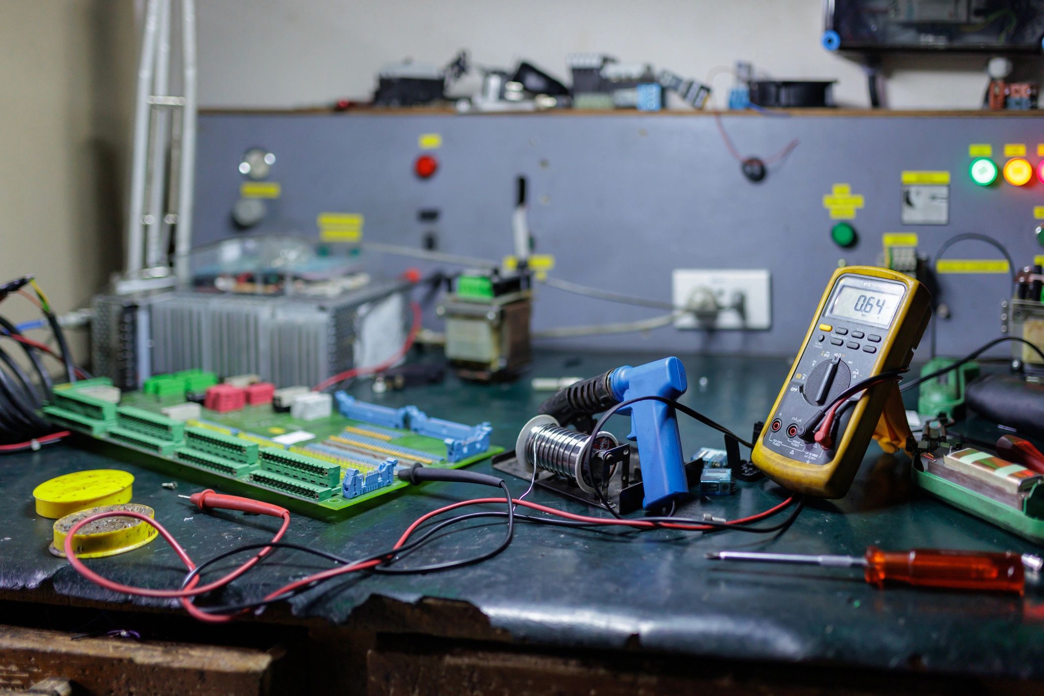 Technology workspace suggesting infrastructure monitoring